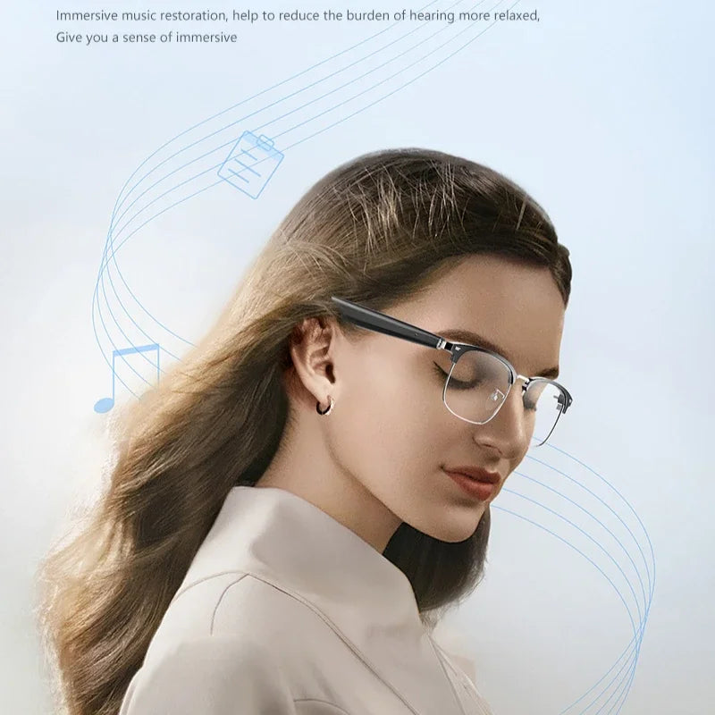 Smart AI Translator Glasses Wireless Bluetooth Sunglasses Hands-Free Calling TWS Music Sports Glasses Translation calling  music