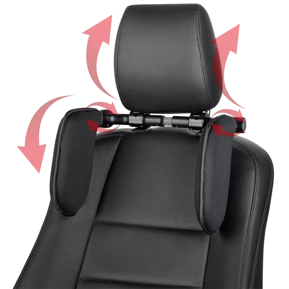 Mesh Cloth Car Seat Headrest Side Head Support Neck Support Pillow Car Accessories For Kids Adults Travel Sleeping Cushion