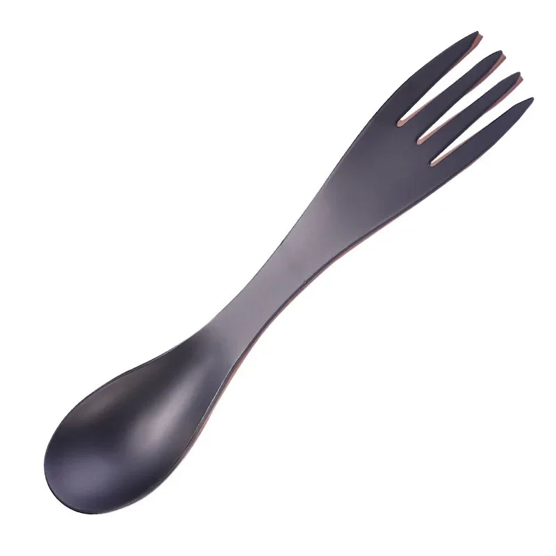 Outdoor Camping Picnic Titanium Spork Spoon Tableware Ultralight Hiking Camping Travel Tableware Cookware Portable Outdoor