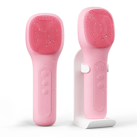 Facial Cleaning Brush Face Scrubber Waterproof Face Electric Silicone Face Deep Pores Blackhead Cleaning Washing Cleanser Brush