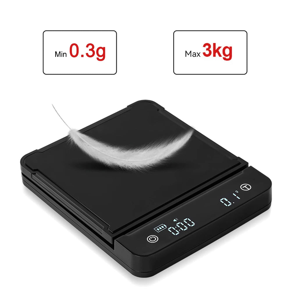 Kitchen Accessories Kitchen Scales Electronic Coffee Scale Digital LCD 3kg 0.1g with Timer For Food Balance Weighing