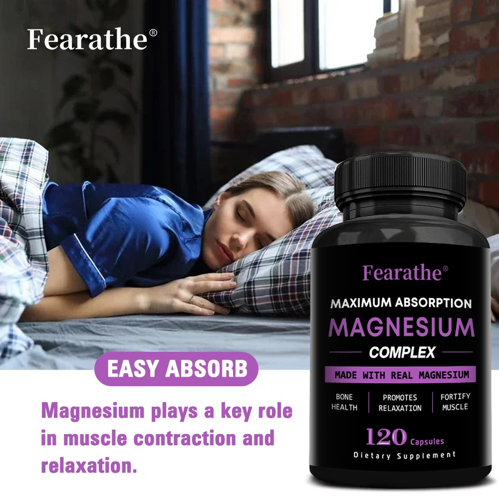 Magnesium Citrate Supplement - Improves Absorption, Supports Bone Density and Strength, Muscle, Energy and Sleep