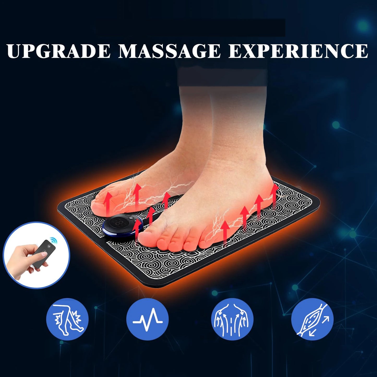 Foot Massager Mat, Foot Massager Pad, Portable Foot Massager Mat, Remote Control Foot Massager Stimulator