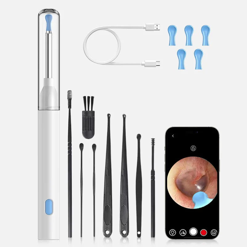 New P6 Visual Ear Pick Household Set WIFI Visual Otoscope Ear Sticks 3.5MM Mini Camera Earpick Ear Cleaner Wireless Endoscope