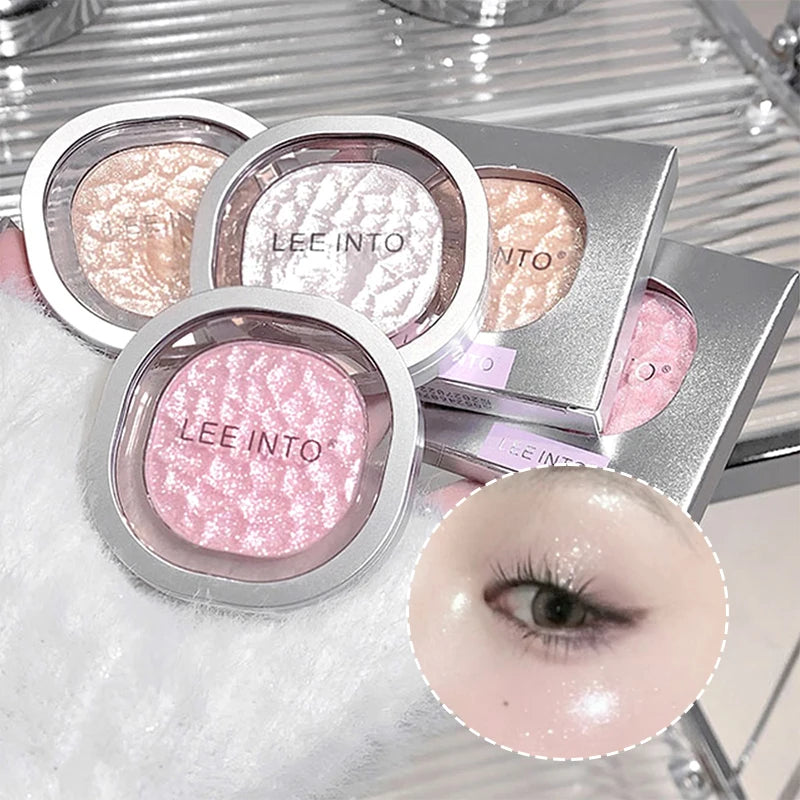 LEEINTO color-glowing high-gloss powder pearlescent powder brightens up the make-up eye shadow disc