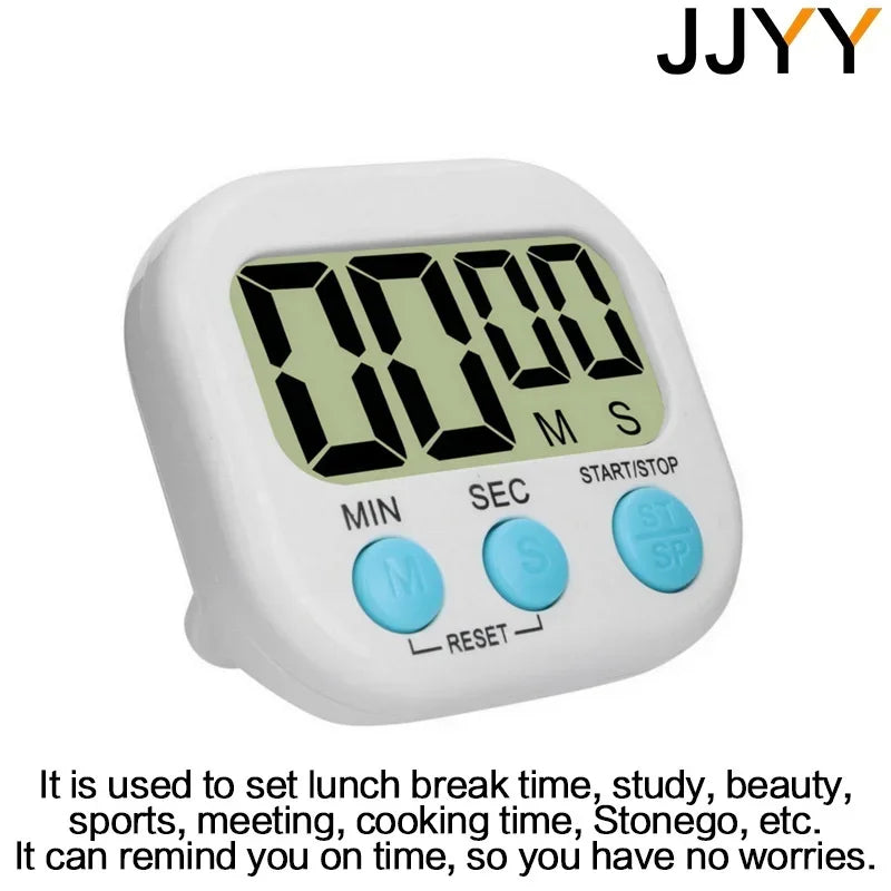 JJYY Kitchen Digital LCD Display Timer Loud Alarm Clock Cooking Baking Student Practice Homework Timer Electronic Timer