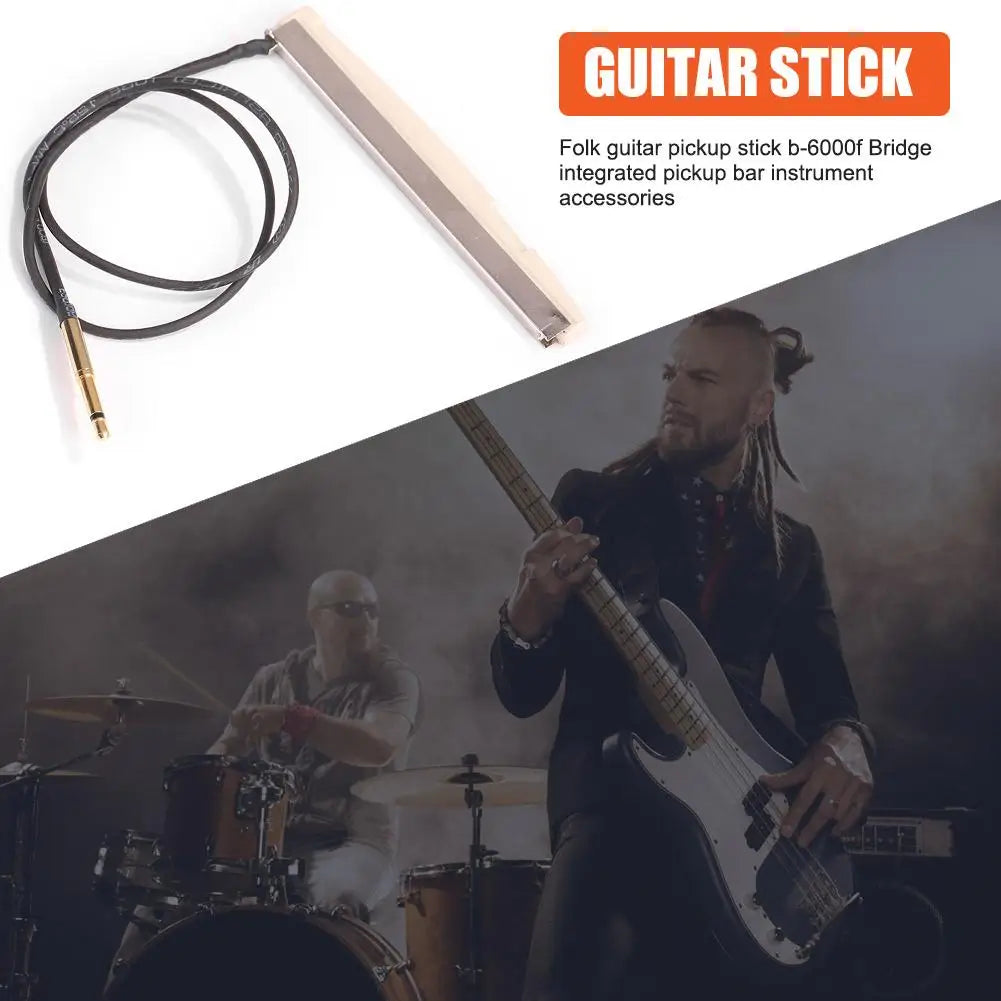 1PCS Acoustic Guitar Piezo Pickup Sticks Under Bridge Saddle Integrated Guitar Pick-Up Bars Professional Instrument Parts