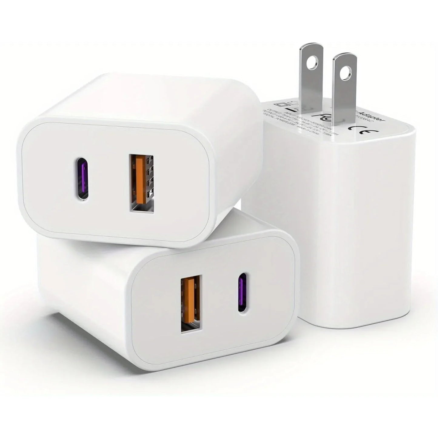 3 Pack i Phone 15 14 13 USB C Charger Block, iGENJUN 20W Dual Port QC + PD 3.0 Power Adapter Wall Charger, Double Fast Plug