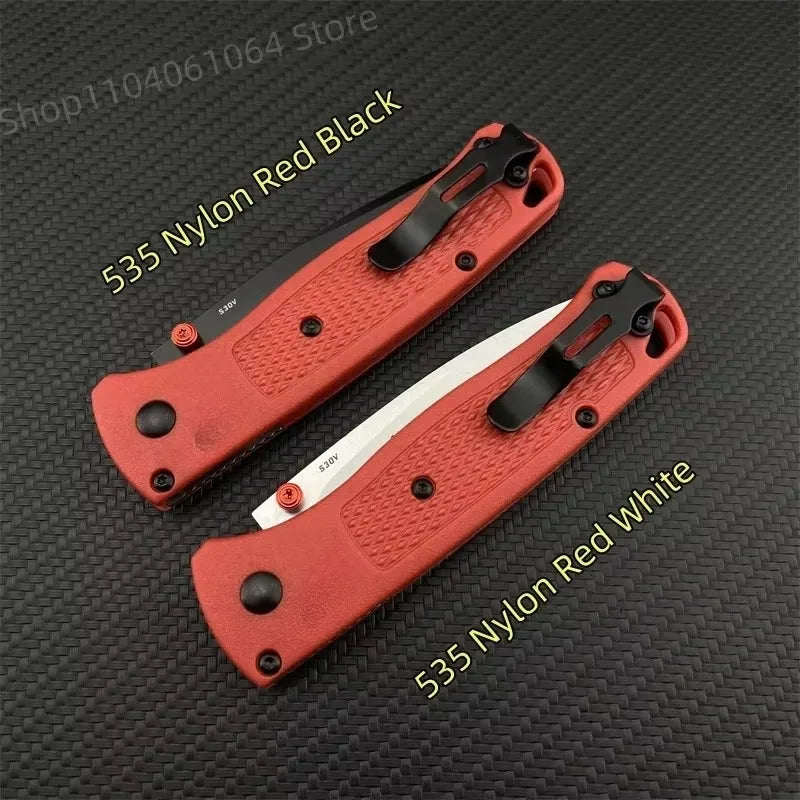 BM 535 Bugout Multi EDC Folding Knife Grivory Handle Drop Point Ultra Lightweight Outdoor Hunting Camping Fishing Pocket Tools