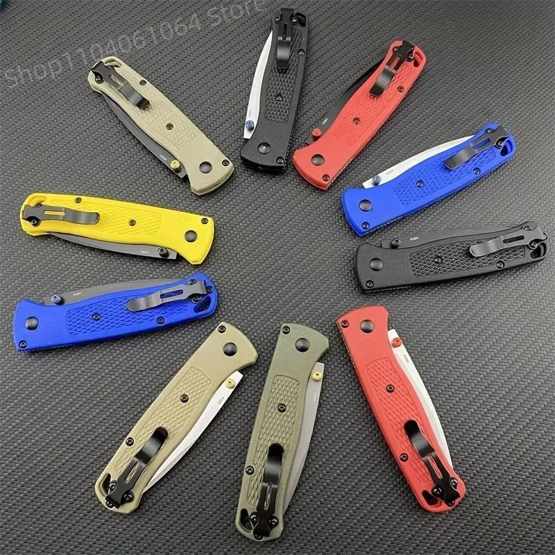 BM 535 Bugout Multi EDC Folding Knife Grivory Handle Drop Point Ultra Lightweight Outdoor Hunting Camping Fishing Pocket Tools