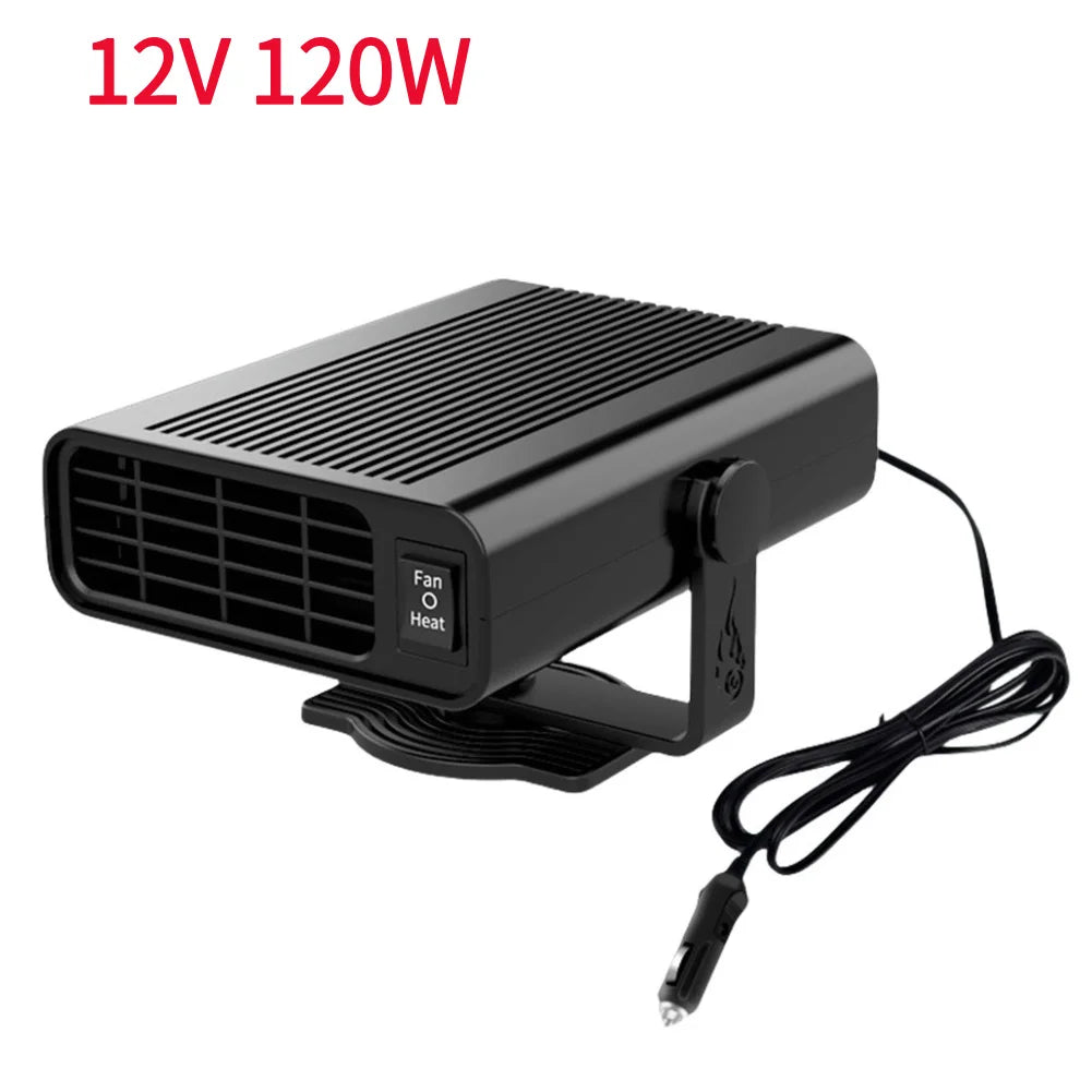 Car Heater Portable Electric Heating Fan Automatic Windshield Dryer Defogging Demister Defroster Car Accessories 12V 120/200W