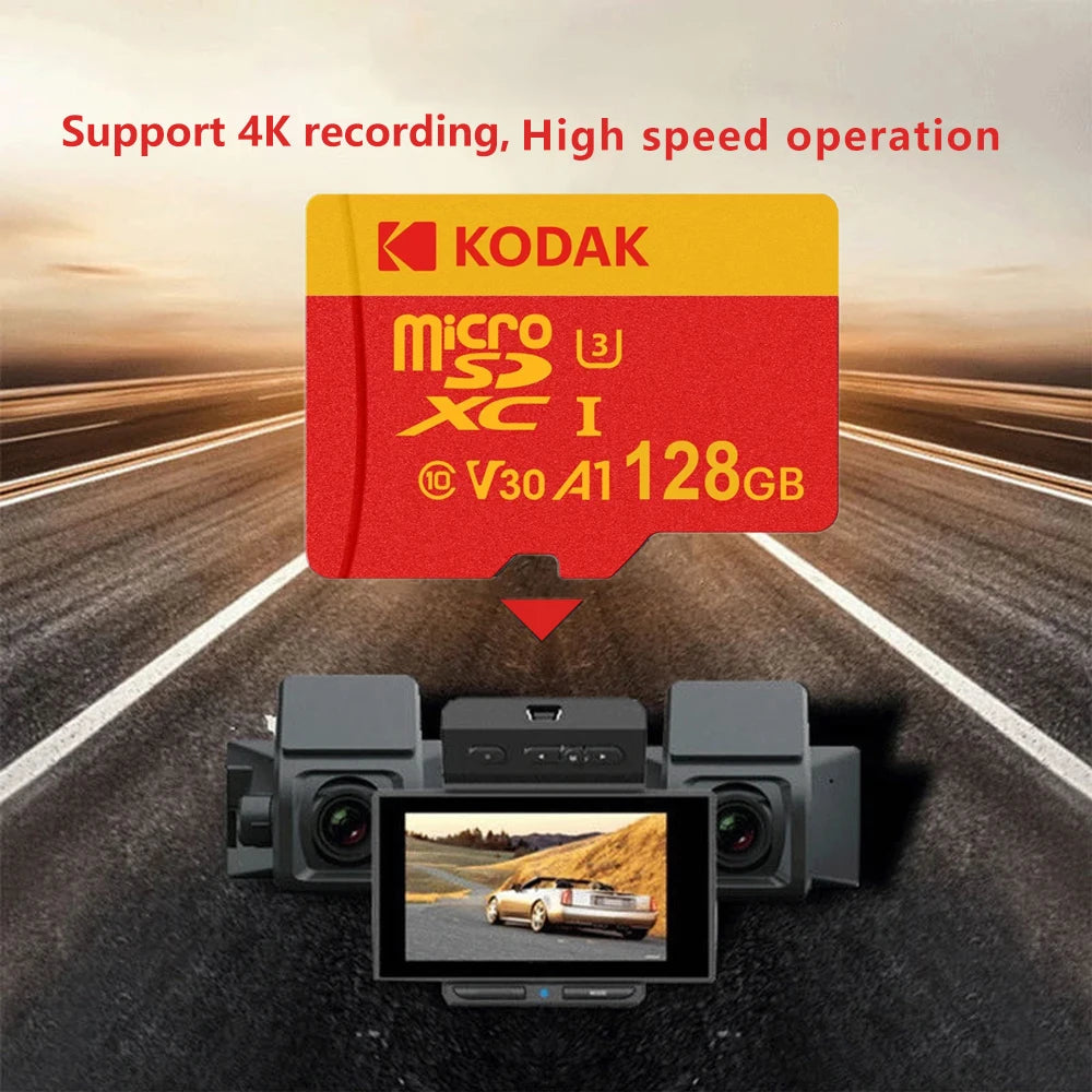 5Pcs KODAK MicroSD Card Memory Card Class10 U3 4K High Speed Flash Memory TF Flash Cards for Phone Tablet Camera Laptop