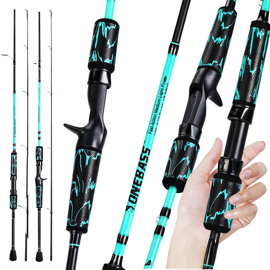 1.8m 1.98m 2 Sections Carbon Spinning Casting Fishing Rods Ultra-Sensitive with Comfort EVA Grip Rod Handle Trout Rod