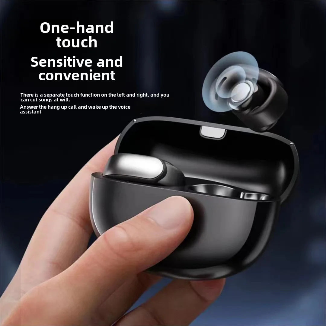 Wireless Bluetooth Sports Earphones Waterproof Sweatproof Noise Reduction Open Ear Clip Earbuds with Charging Case