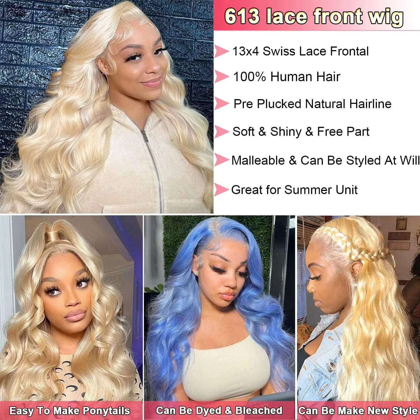 Honey Blonde 613 Body Wave 13x6 Hd Lace Frontal Wig 13x4 Transparent Lace Front Wig Blonde Brazilian Human Hair Wigs For Women