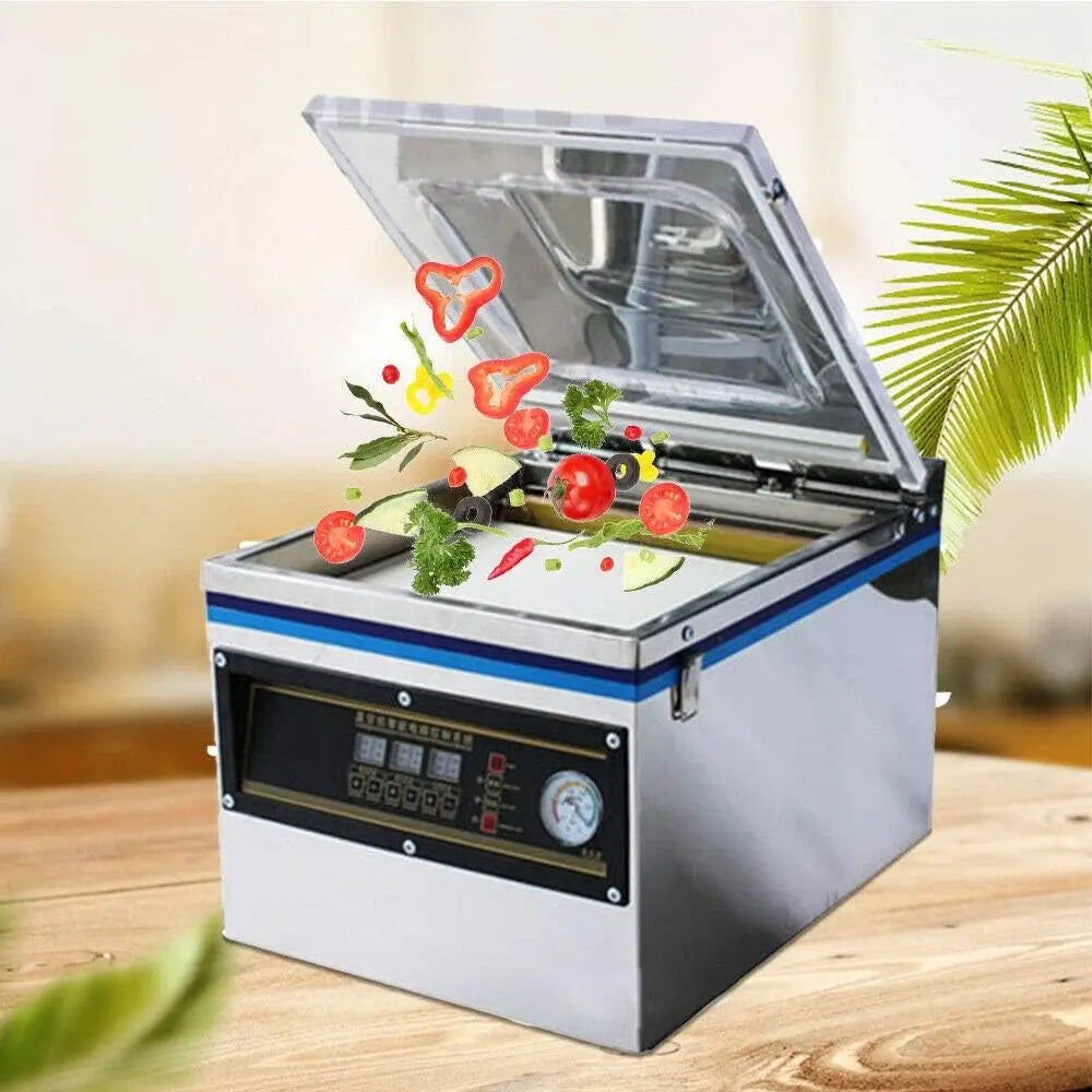 Dz-320 Desktop Vacuum Sealer, Automatic Chamber Vacuum Sealer Digital Vacuum Food Storage Sealer Stainless Steel Bag Sealer