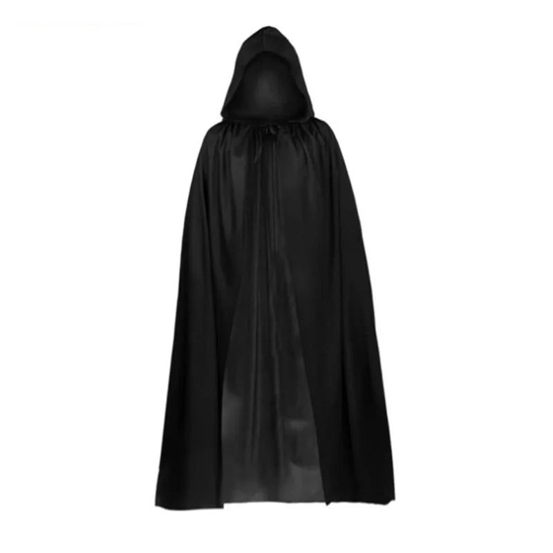 Halloween Props Scythe Party Adult Grim Reaper Black Cape Cloak COS Skull Mask Glow-in-the-dark Gloves Party Dress Up Props