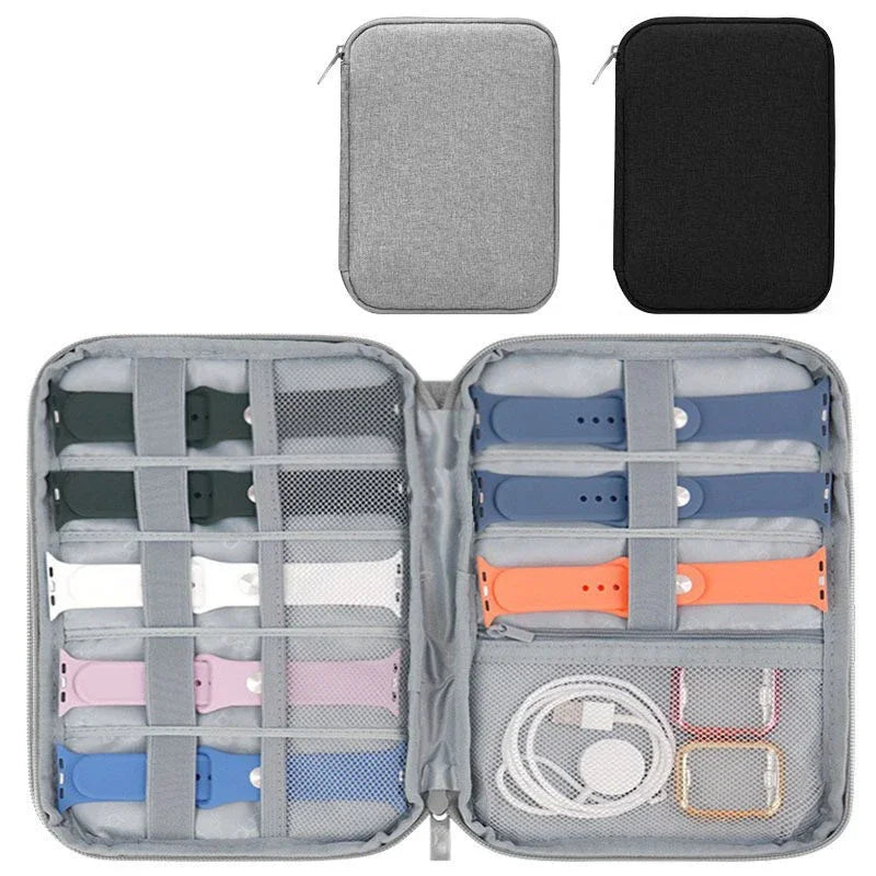 Watchband Box for Apple Watch Strap Case Data Cable Travel Smart Watch Wriststrap Storage Bag Box Watches Organizer