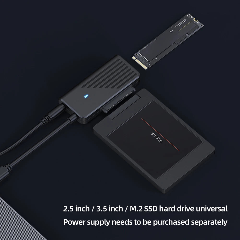 SSD Hard Disk Adapter USB3.0 To SATA External Adapter 5Gbps 2.5/3.5 Inch M.2 NGFF HDD Converter NVME for Desktop Laptop