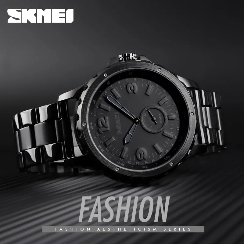 SKMEI Men's Watch Relogio Men Quartz Watches Masculino Creativity Stainless Steel Strap Casual Male Waterproof Wristwatch 1513