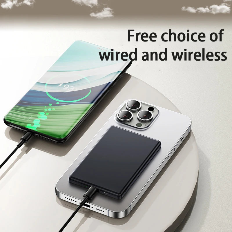 5000mAh Magnetic Power Bank Slim Wireless Powerbank Portable External Battery for Magsafe for iPhone 16 15 Samsung/Xiaomi