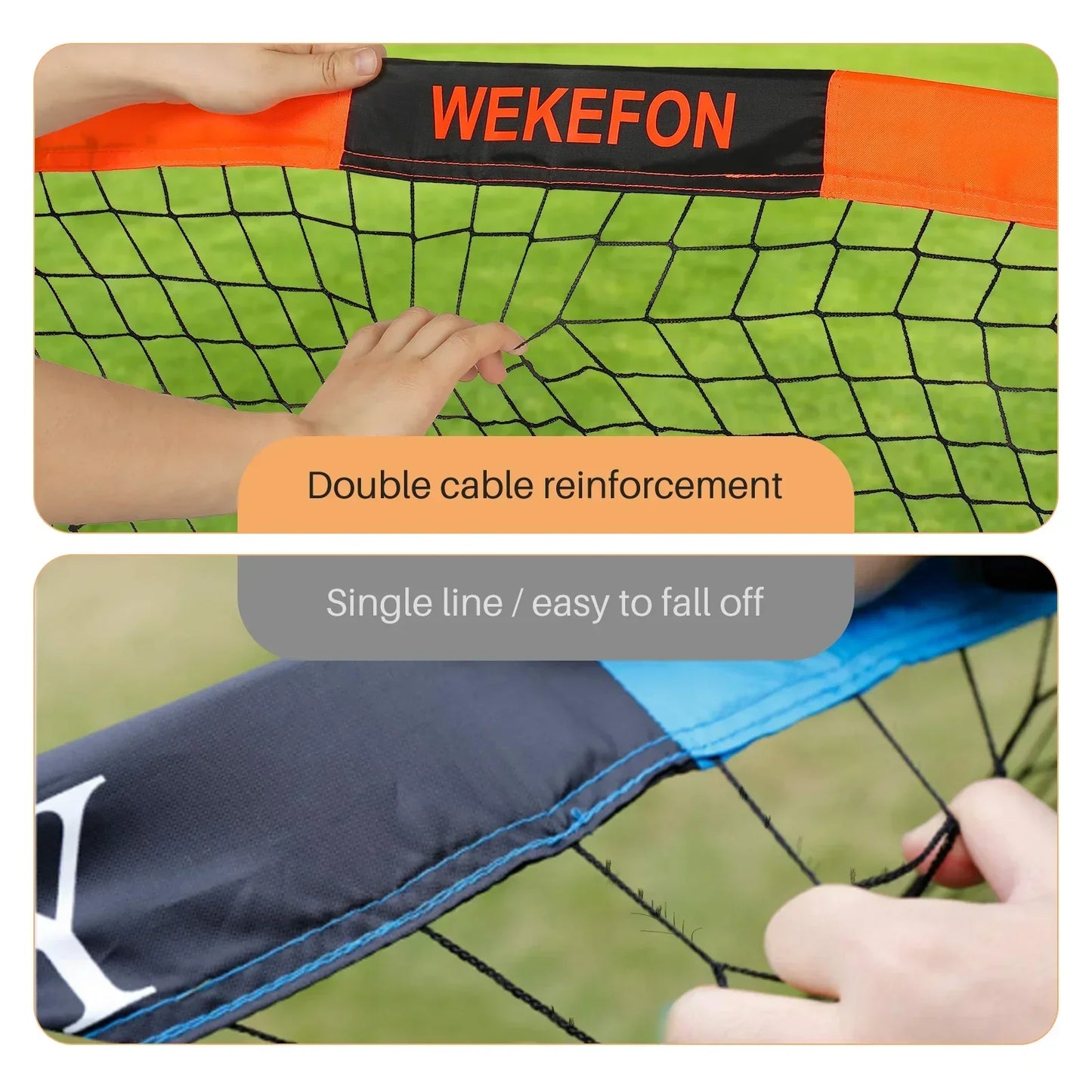 WEKEFON Soccer Goals Set of 2 - Size 3.6'x2.7' Portable Foldable Pop Up Soccer Net for Backyard Training Goal for Kids and Youth