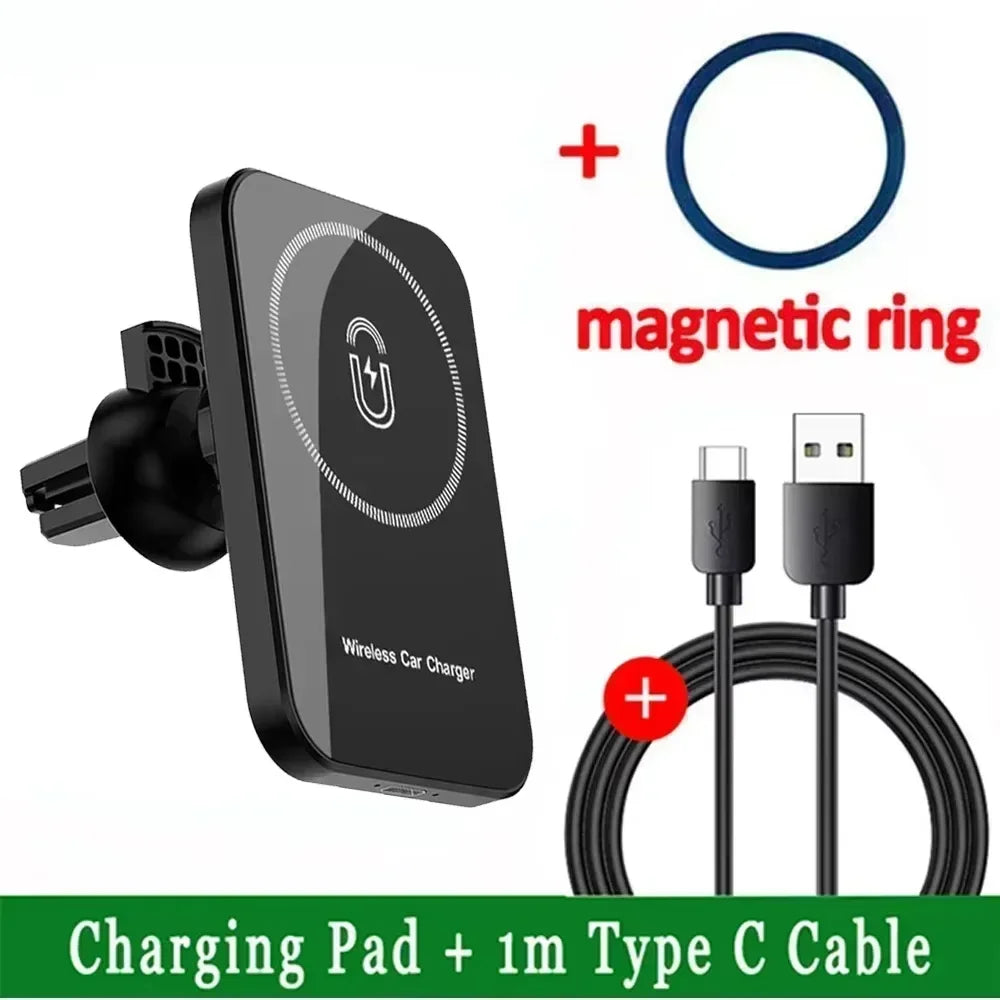 30W Magnetic Car Wireless Chargers Air Vent Phone Holder For Magsafe iPhone 16 15 14 13 12 Pro Max Car Fast Charging Station