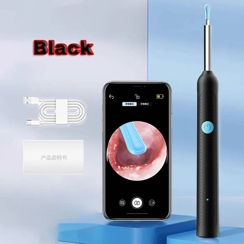 WIFI Visual Ear Cleaner Otoscope Camera Smart Mini Ear Wax Removal Tool USB C Charging With Camera Take Video HD Earpick