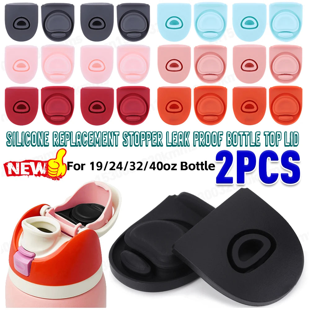 2Pcs Silicone Replacement Stopper Seal Bottle Cap Mouth Stopper Part Silicone Plug for Owala FreeSip 19/24/32/40oz Accessories