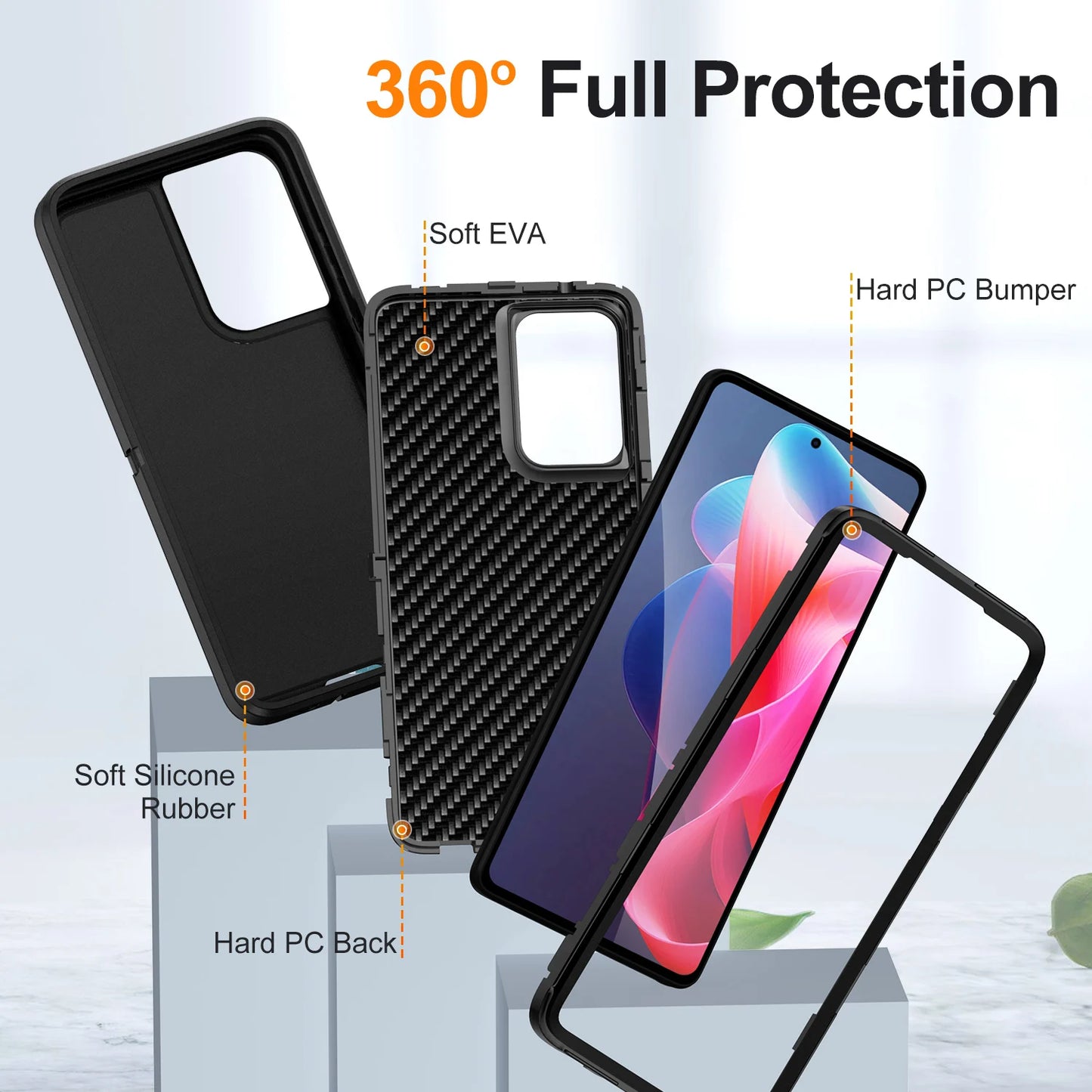 for Motorola Moto G Stylus 5G 2024 Shockproof Protective 2 in 1 Heavy Duty Phone Cases Anti-Drop Purple Color Back Cover