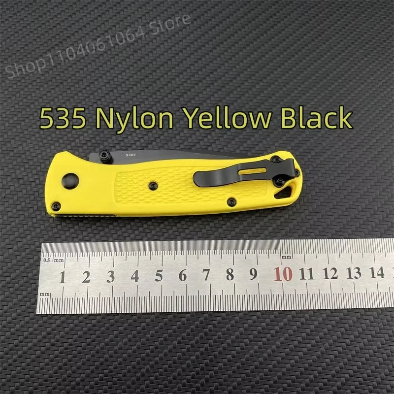 BM 535 Bugout Multi EDC Folding Knife Grivory Handle Drop Point Ultra Lightweight Outdoor Hunting Camping Fishing Pocket Tools