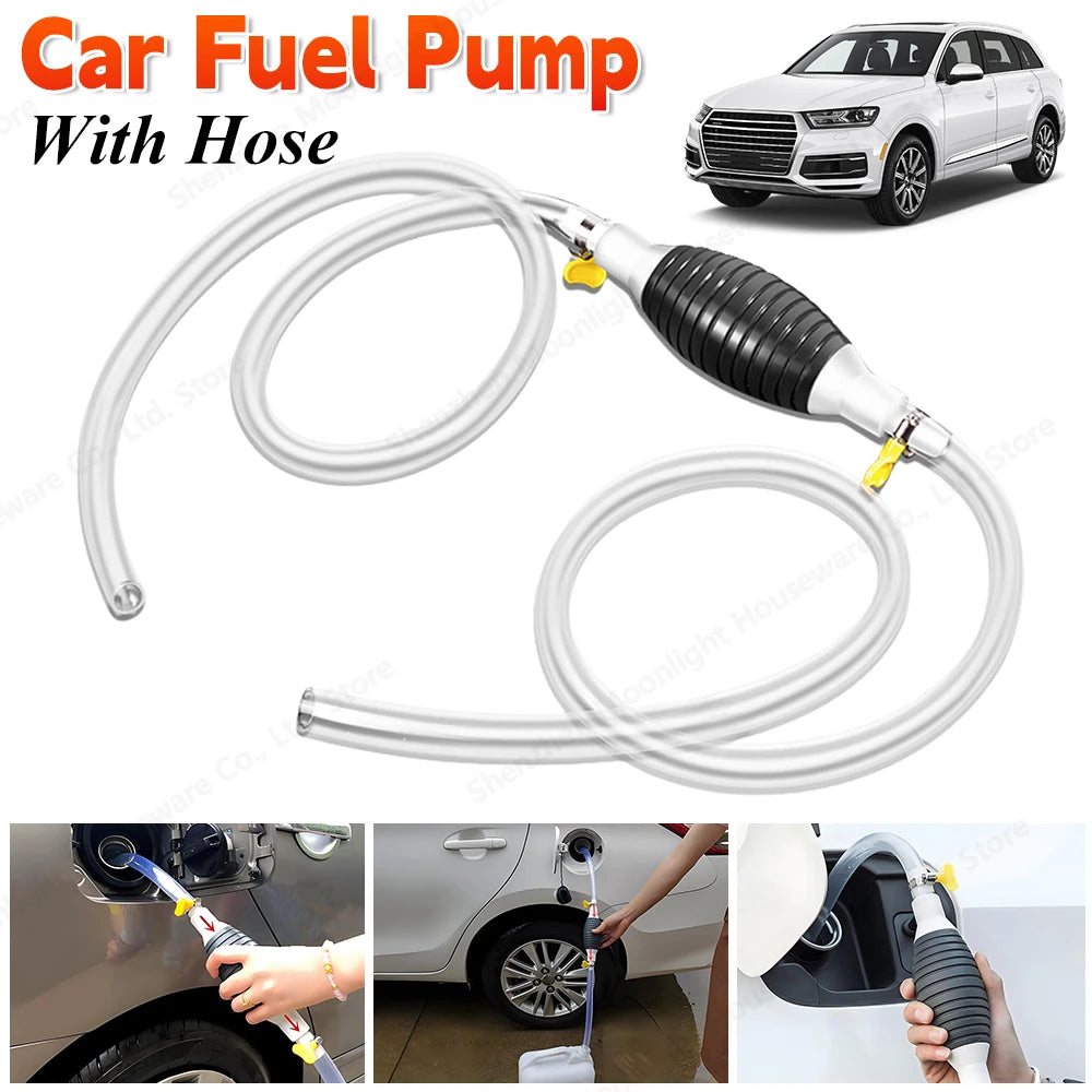 Handy Manual Gas Oil Pump Car Fuel Pump Hand Straw Pump Durable For Liquid Gasoline Tuning Fuel Gasoline Diesel Pump