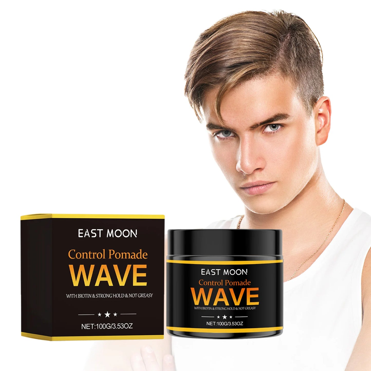 New Wholesale Men's Exclusive Non Greasy Super Strong Styling Hair Wax Oil Head And Back Naturally Fluffy And Long-lasting Shape