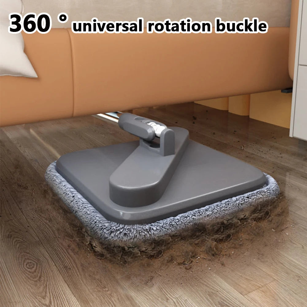 Spin Mop With Bucket Hand-Free Lazy Squeeze Mop Automatic Magic Floor Mop Self-Cleaning Nano Microfiber Cloth Square Mop