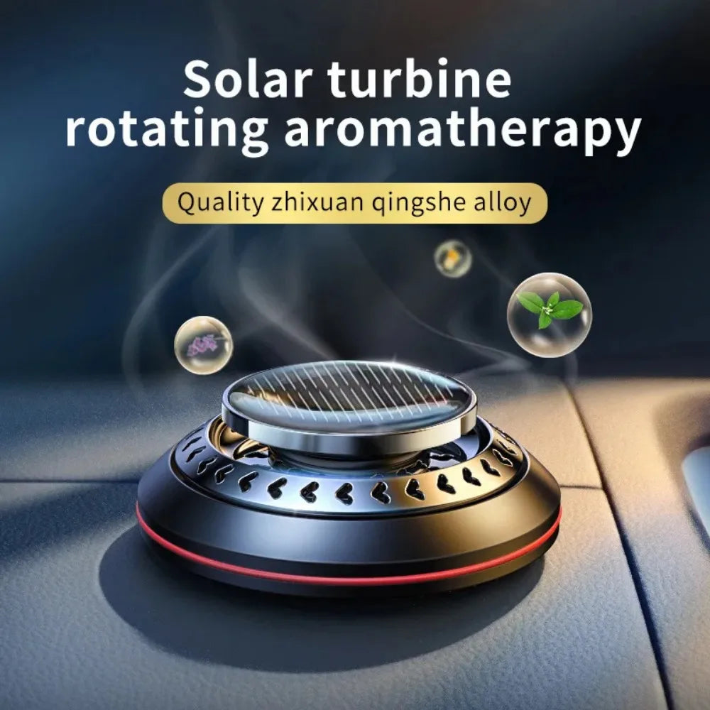 Solar Car Perfume Diffuser Ornaments Long Lasting Fragrant Car Air Fresheners Microwave Molecular Instrument Sensing Freshener