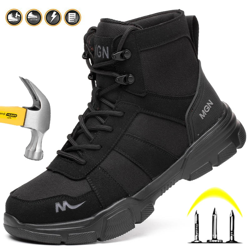 Puncture-Proof Sneakers Male Footwear Shoes Women Non Slip Work Shoes Men Work Boots Indestructible Safety Shoes Steel Toe Shoes