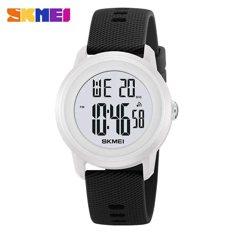 SKMEI 2218 Fashion Digital Watches for Women Men Waterproof Sports LED Display Mens Womens Wristwatches Alarm Reloj De Mujer