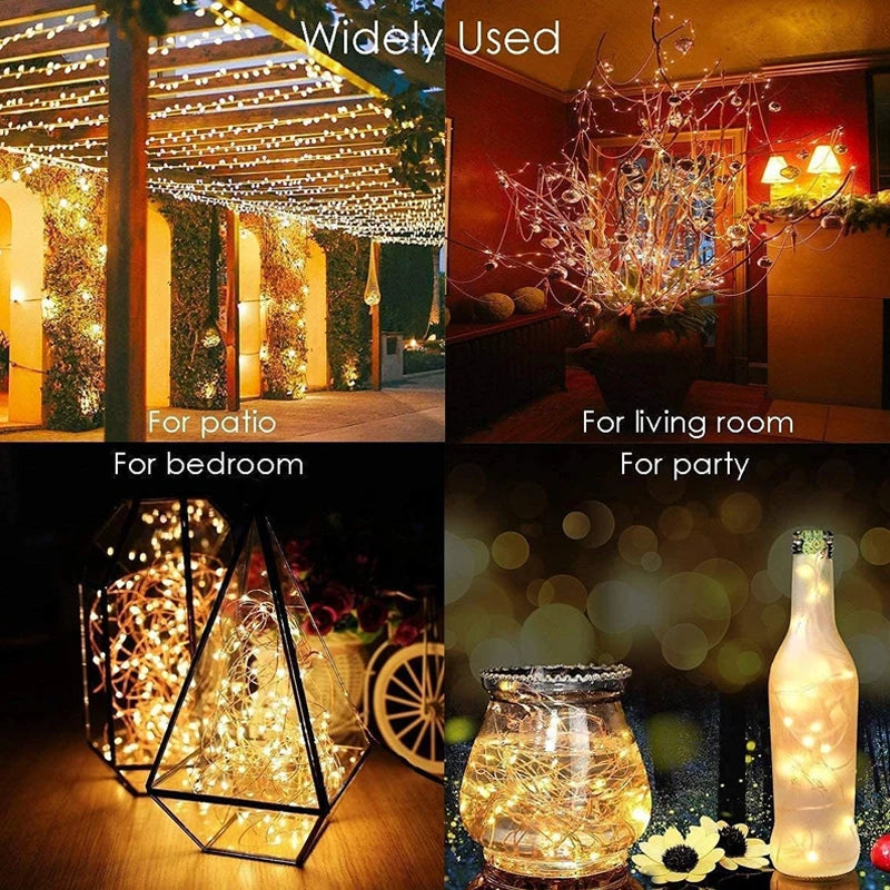 IRILUCN LED Solar Fairy Lights with 8 Modes, Waterproof Solar Lights for Outside Patio Yard Tree Wedding Christmas