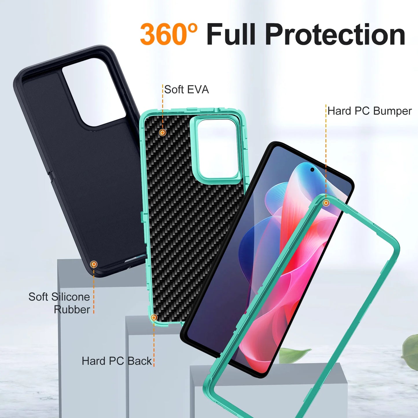 for Motorola Moto G 5G 2024 Shockproof Protective 2 in 1 Heavy Duty Phone Cases Anti-Drop Purple Color Back Cover