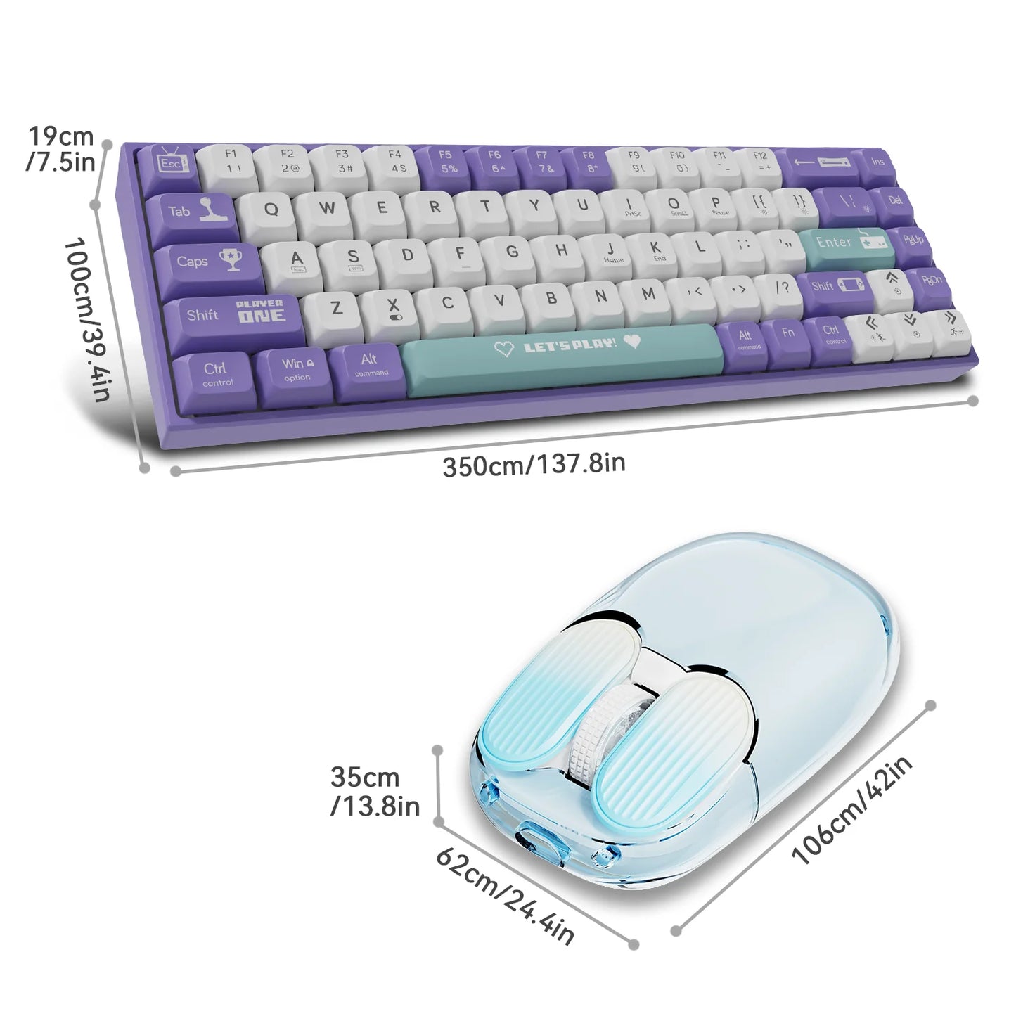 AJAZZ AK680 And I069 Mechanical Keyboard ABS Keycap 68 Keys Wired Wireless Bluetooth Gamer Keyboard Hot Swap Custom Gasket