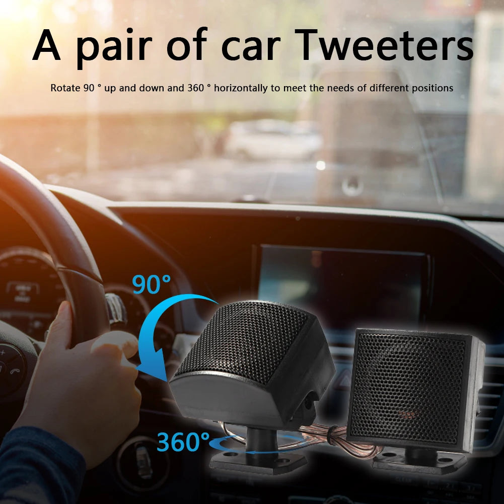 1 Pair Car Mini Tweeter Speakers DC 12V Adjustable Audio Sound 500W Music Loudspeaker Horn Automotive Car Audio Sound