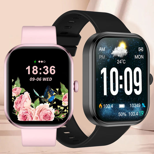 Smart watch with full touch screen, Bluetooth calling, message alerts and more, compatible with iPhone/android mobile phones