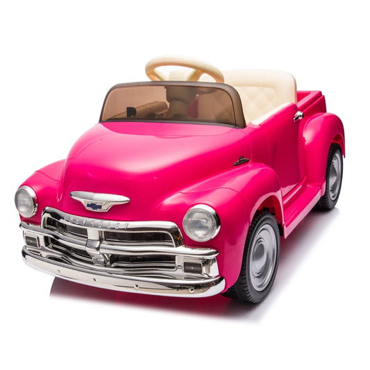 12V Kids Ride On truck car w/parents control, Licensed Chevrolet 3100 pickup,electric car for kid,Vintage modeling,3 speeds, 3+