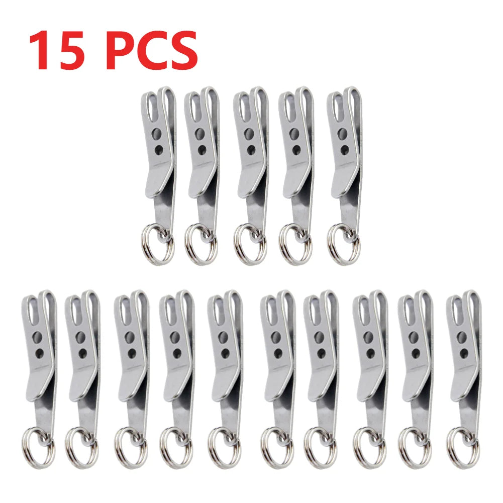 5pcs Outdoor Quicklink Tool Mini EDC Bag Suspension Clip with Key Ring Carabiner