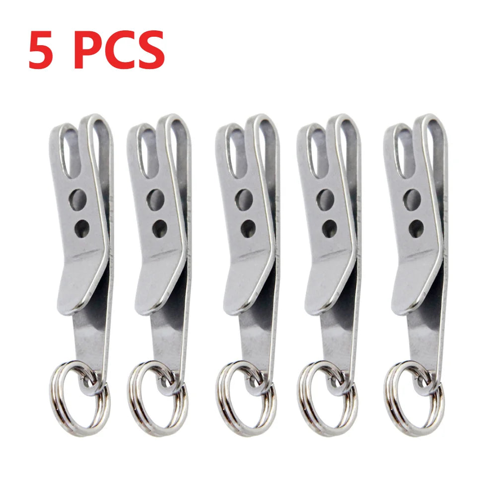 5pcs Outdoor Quicklink Tool Mini EDC Bag Suspension Clip with Key Ring Carabiner