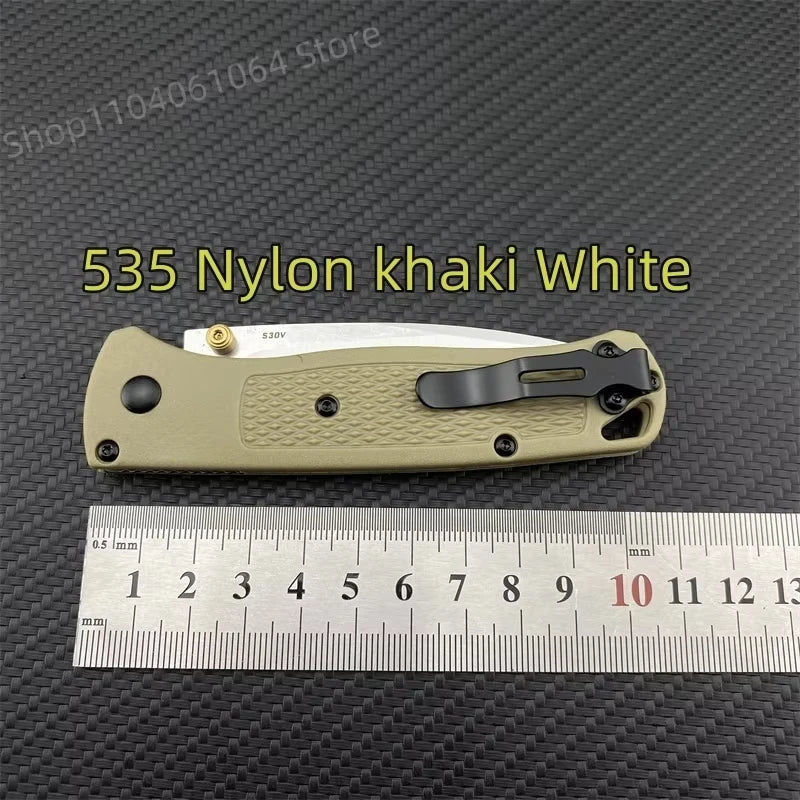 BM 535 Bugout Multi EDC Folding Knife Grivory Handle Drop Point Ultra Lightweight Outdoor Hunting Camping Fishing Pocket Tools