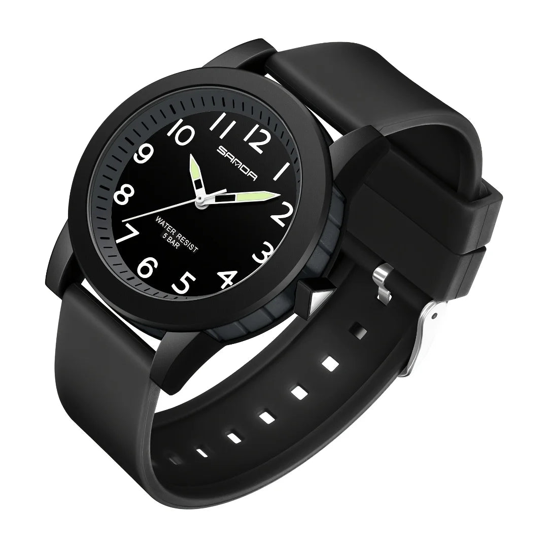 Fashion Casual Quartz Watch with TPU Strap for Girls and Boys Luminous Display Ideal Choice for Gifts