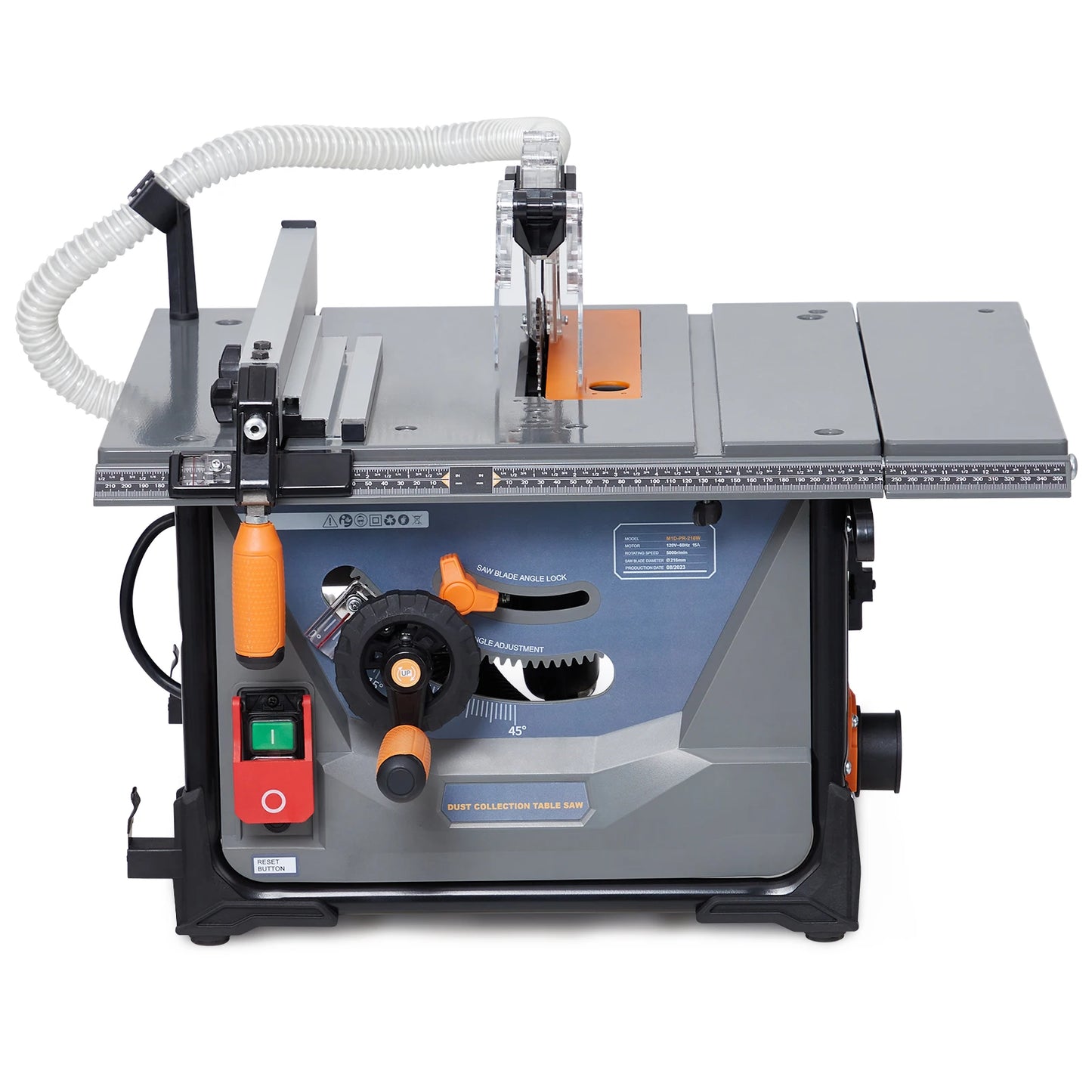 Table Saw For Jobsite, 98% Vacuuming Rate Table Saw 8.5 inch, Cutting Speed Up To 5000RPM, 2000W,15A Tablesaw For Woodworking