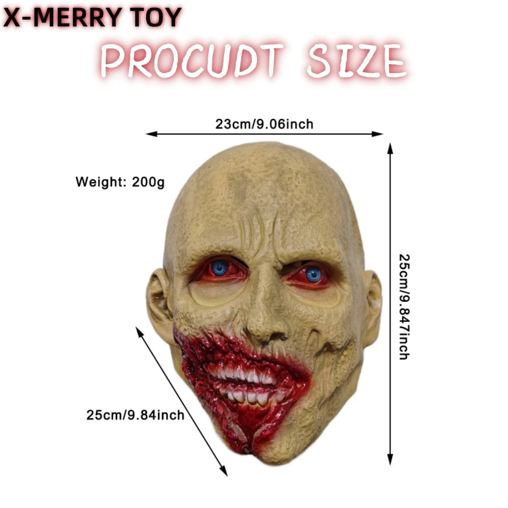 1Pc Scary Zombie Latex Masks Halloween Horror Party Dress up Costumes Prop Fancy Monster Demon Full Head Helmet Props