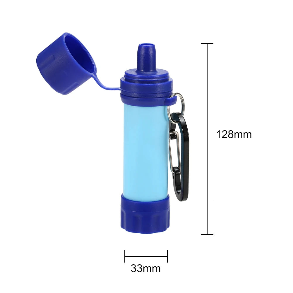 Camping Water Purifier Mini Filter Straw Set Camping Purification Direct Drinking Water for Survival Or Emergency Supplies